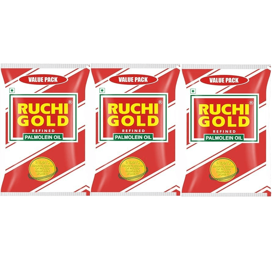 Ruchi Gold - Refined Palmolein Oil, 750 gm Pouch (Pack of 10)